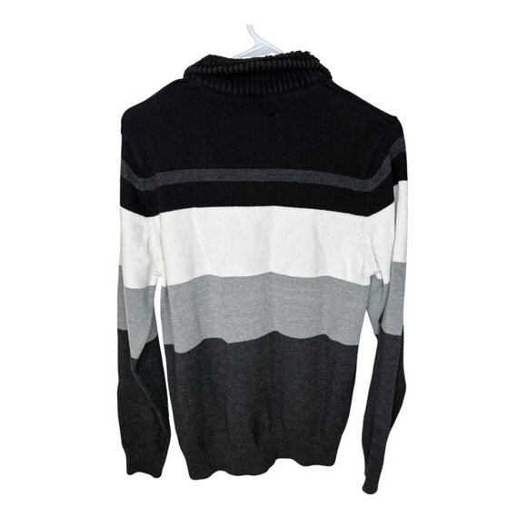 U.S. Polo Assn. Mens Medium Quarter-Zip Striped Sweater - Picture 2 of 6